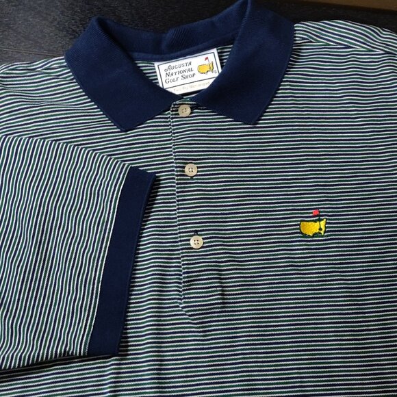 Augusta National Golf Shop 60's 2 Ply Mercerized Master's Golf Polo LARGE - Picture 1 of 7